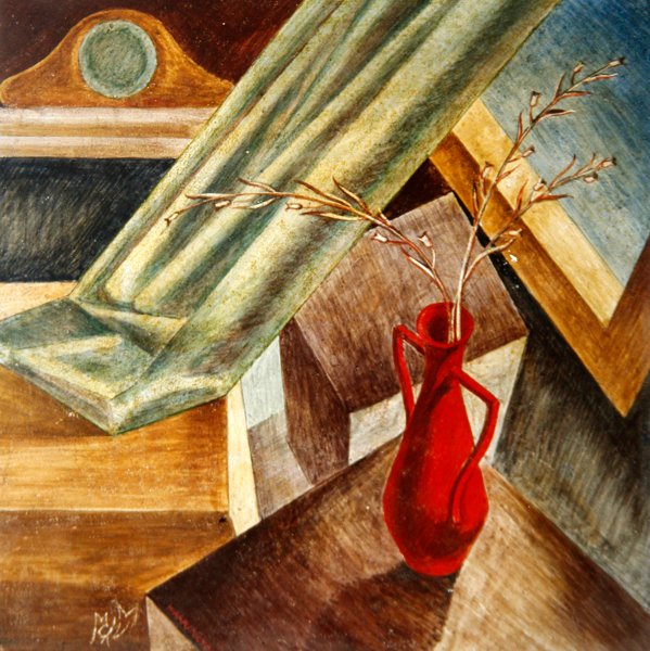 İç mekan, c.1938 (gemide keten üzerinde sıcaklık) by Margaret M. Warrington