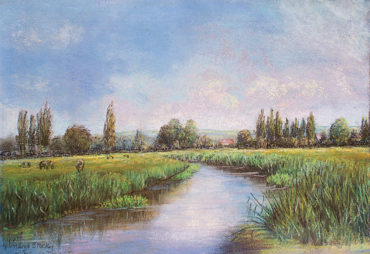 Moor, Cookham, 2000 (pastel) by Margo Starkey