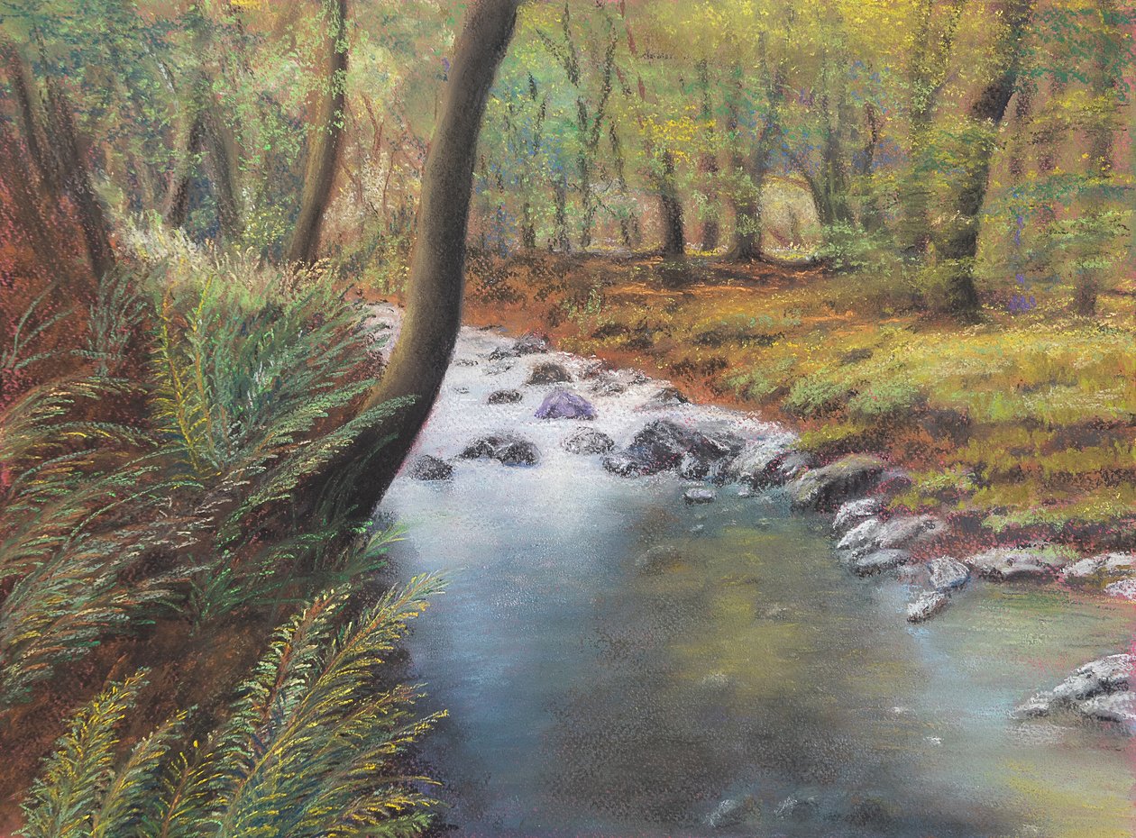 Ormanda bahar, 2020 (pastel) by Margo Starkey