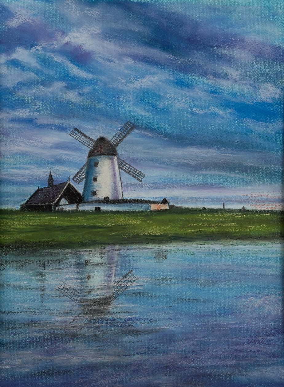 Windmill..Hollanda, 2020 (pastel) by Margo Starkey