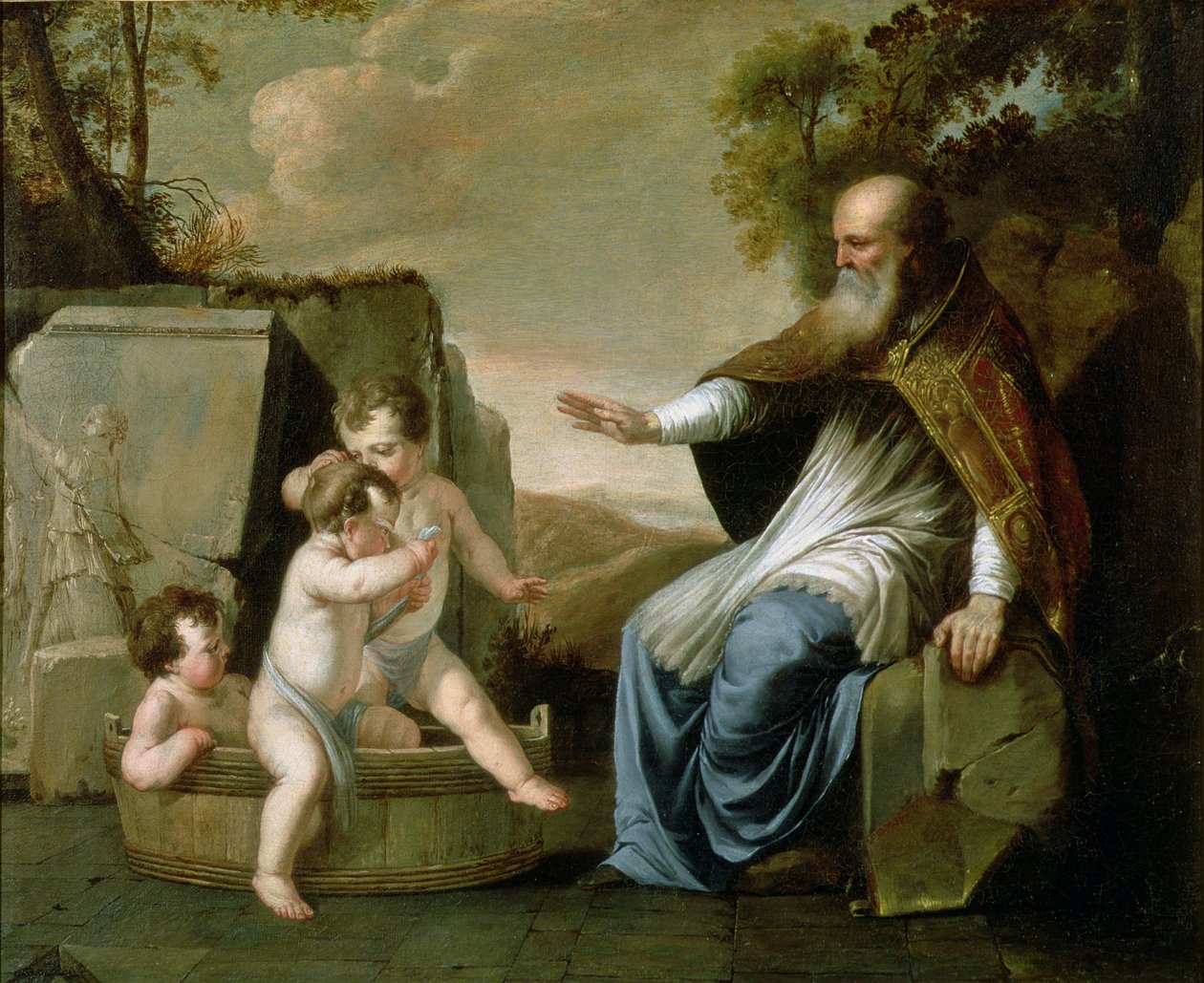 Aziz Nikolaos Üç Çocuğu Diriltiyor by Marguerite de La Hyre