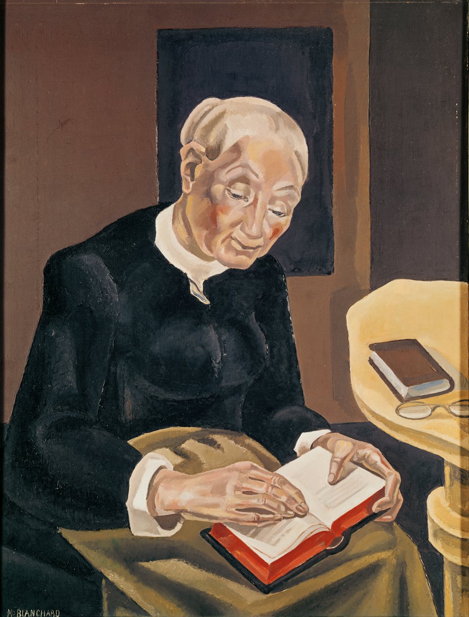 Beyaz Saçlı Okuyucu by Maria Blanchard