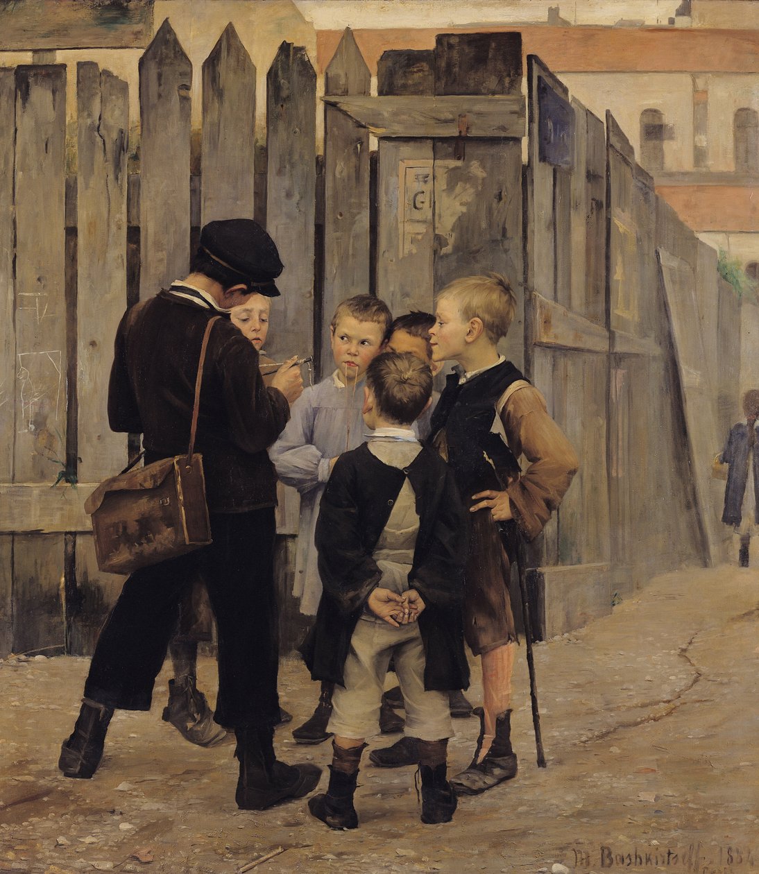 Toplantı, 1884 by Maria Konstantinova Bashkirtseva