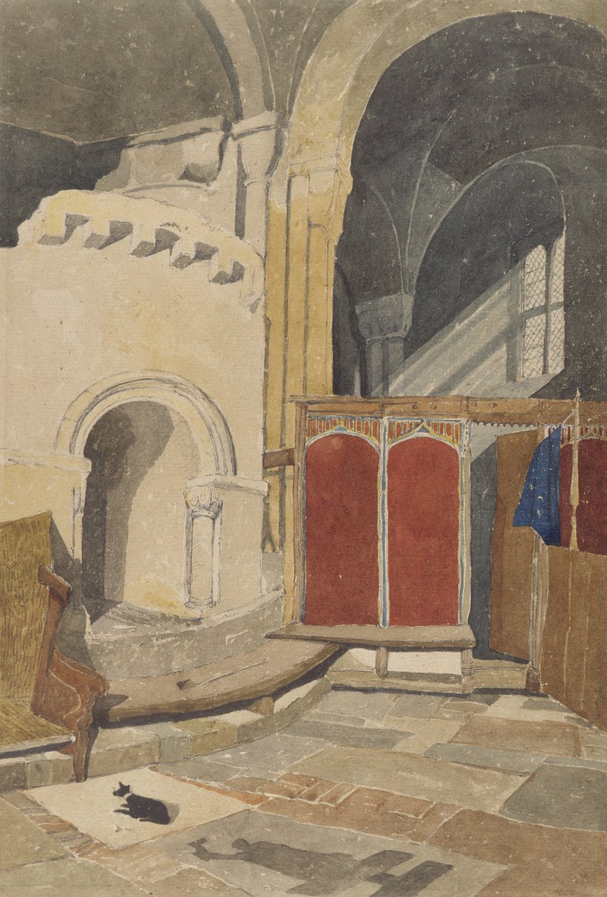 Norwich Katedrali, Gezici (kağıt üzerinde kalem ve mürekkepli tuvalet) by Maria Turner