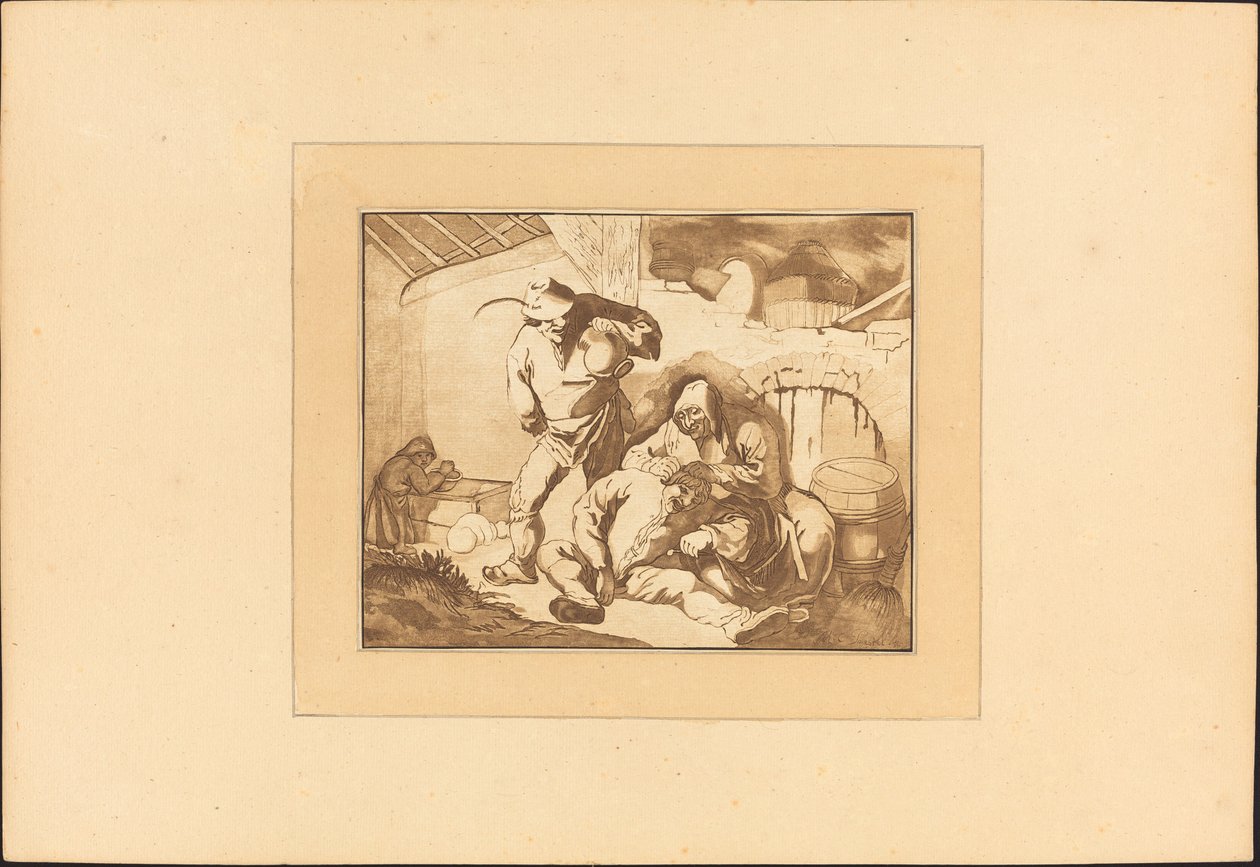 köylü sahnesi by Maria Catharina Prestel after Isack van Ostade