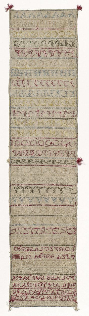 Örnekleyici, c. 1830 (keten üzerine ipek) by Maria Del Carmen Fernandez