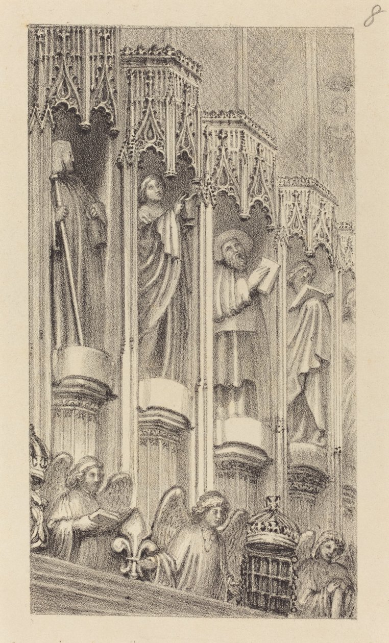 Yedinci Henry Şapeli, Westminster Abbey Mimarisindeki Heykeller by Maria Denman after John Flaxman