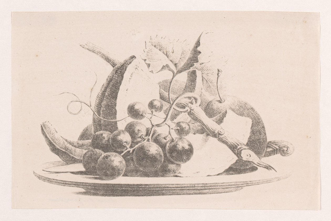 Bir tabakta meyveler by Maria Geertruida de Goeje Barbiers (attributed to)