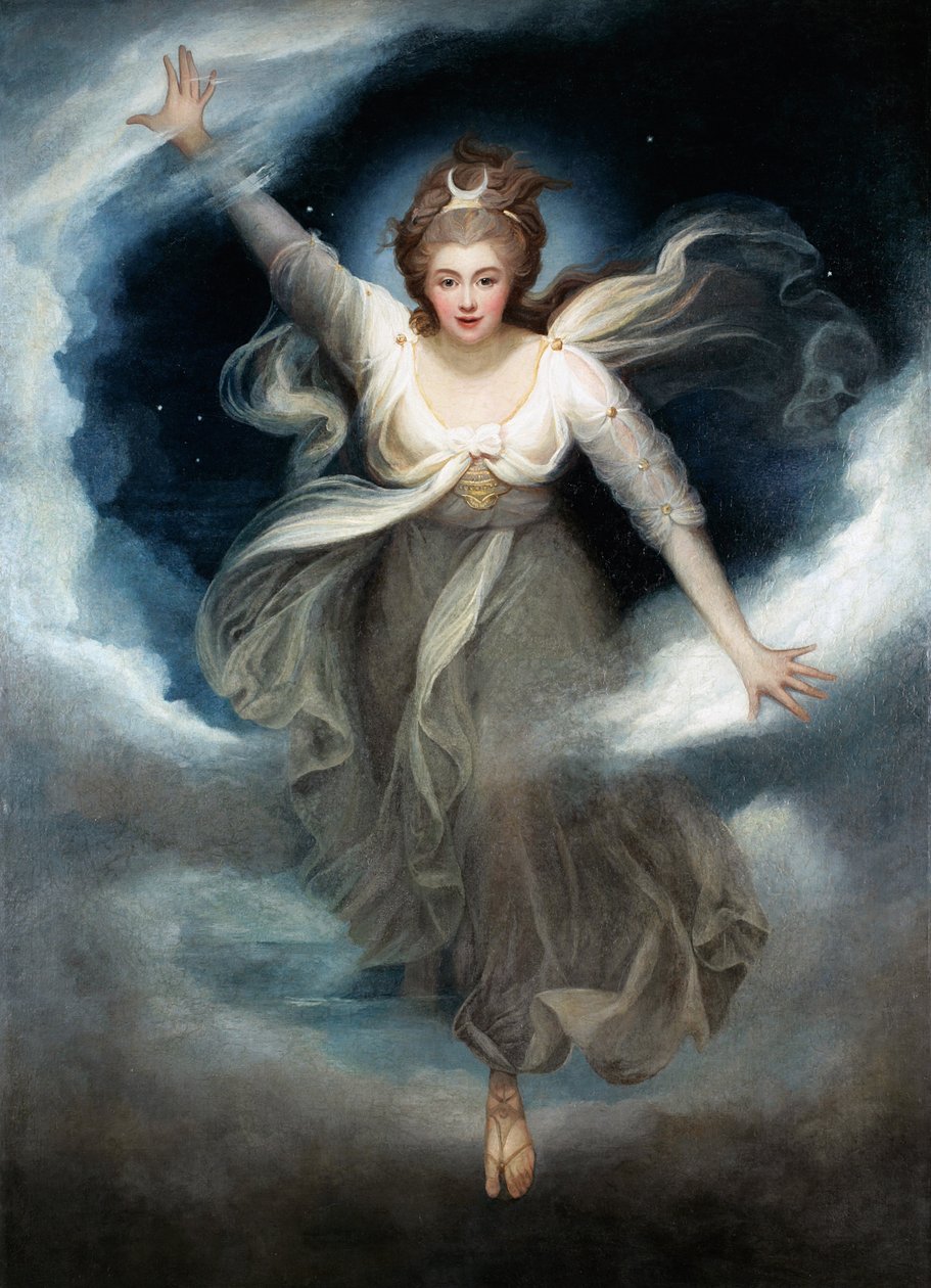 Georgiana, Spenser'ın 'Faerie Queene'inden Cynthia rolünde by Maria Hadfield Cosway