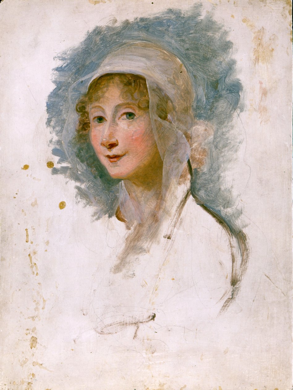 Alessandro Manzoni'nin annesi Giulia Beccaria Manzoni'nin (1762 - 1841) portresi. Maria Cosway'in (1760 - 1838) tablosu. İncil. Brera, Milano. by Maria Hadfield Cosway