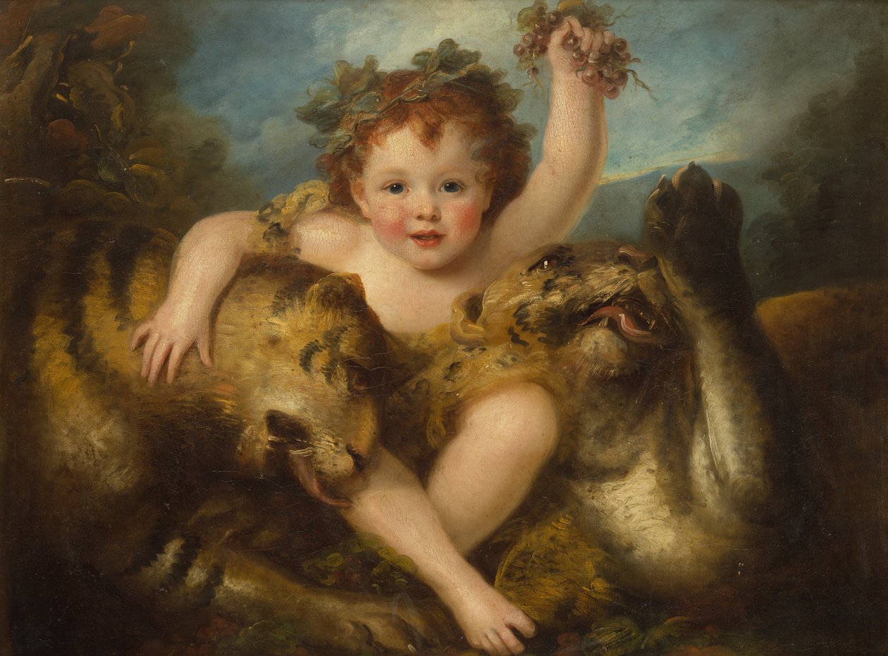 Hon portresi. George Lamb, Bebek Bacchus olarak (tuval üzerine yağlı boya) by Maria Hadfield Cosway