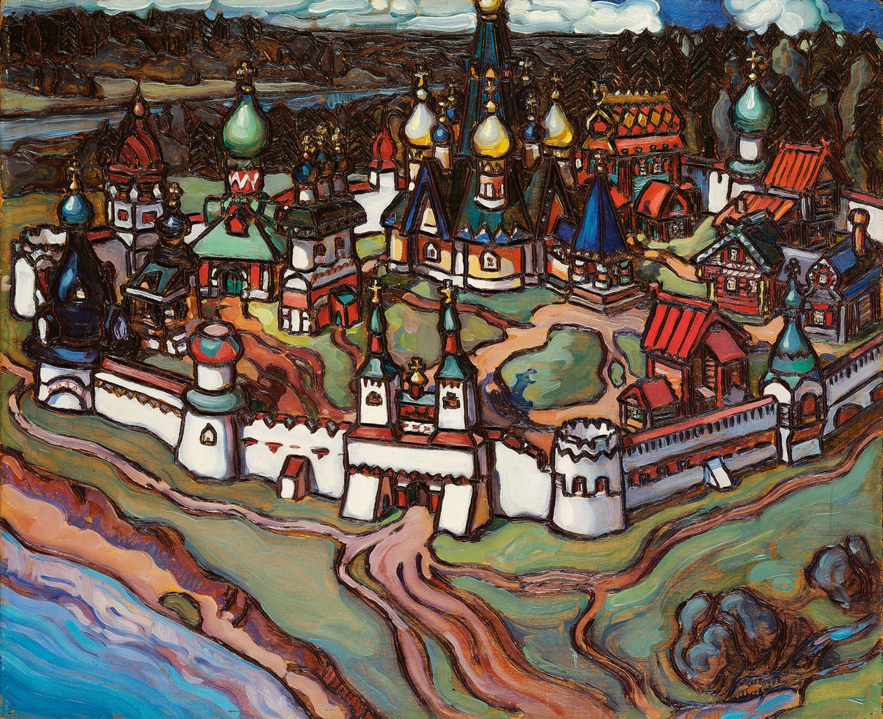 Küçük kasaba, 1899 by Maria Iakunchikova