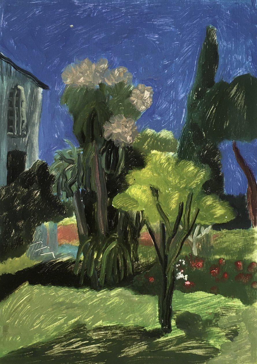 Türk Bahçesi, 2019 (kağıt üzerine yağlıboya) by Maria Magenta