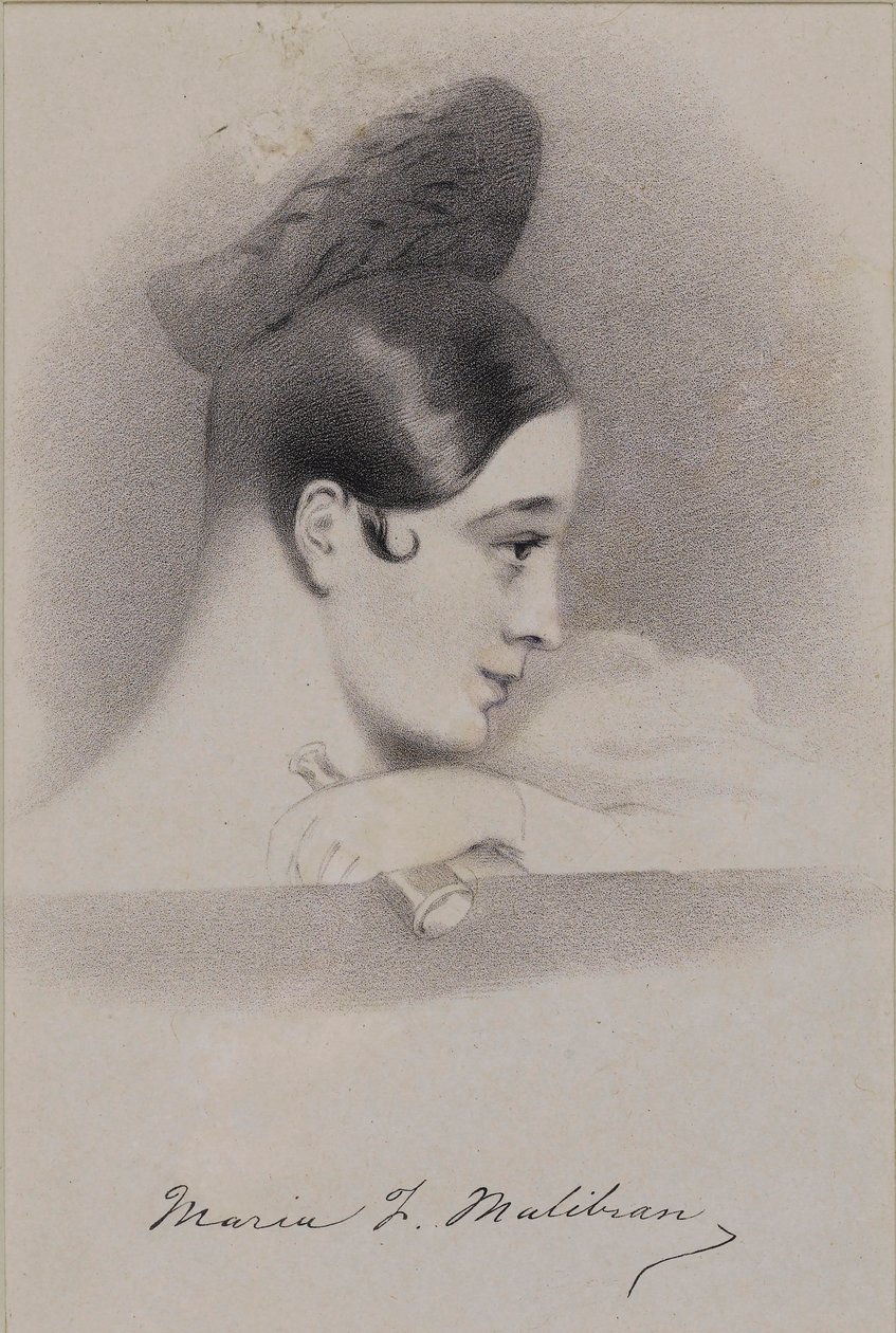 Otoportre, 1830'ların Başları. by Maria Malibran Garcia