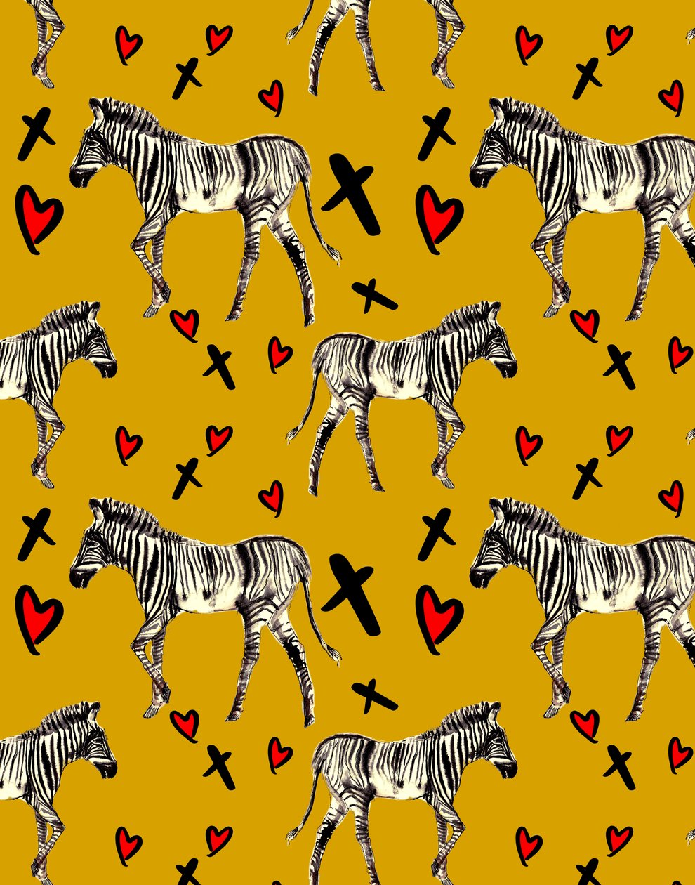 Zebra Love, Koyu Sarı, 2020 by Marianna Kulukundis