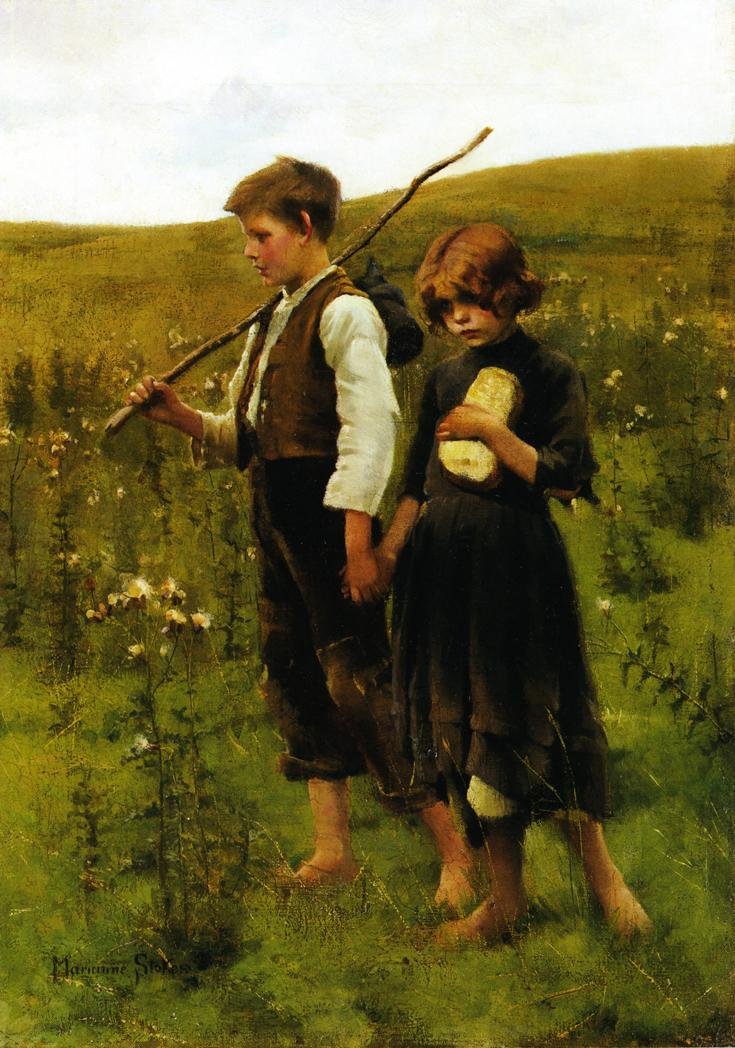 Tarlalara Giden Yolda by Marianne Stokes