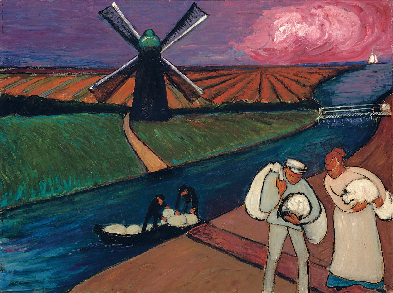 Styx, c.1910-1911 (karton üzerine serilmiş ince kart üzerindeki yağ) by Marianne von Werefkin