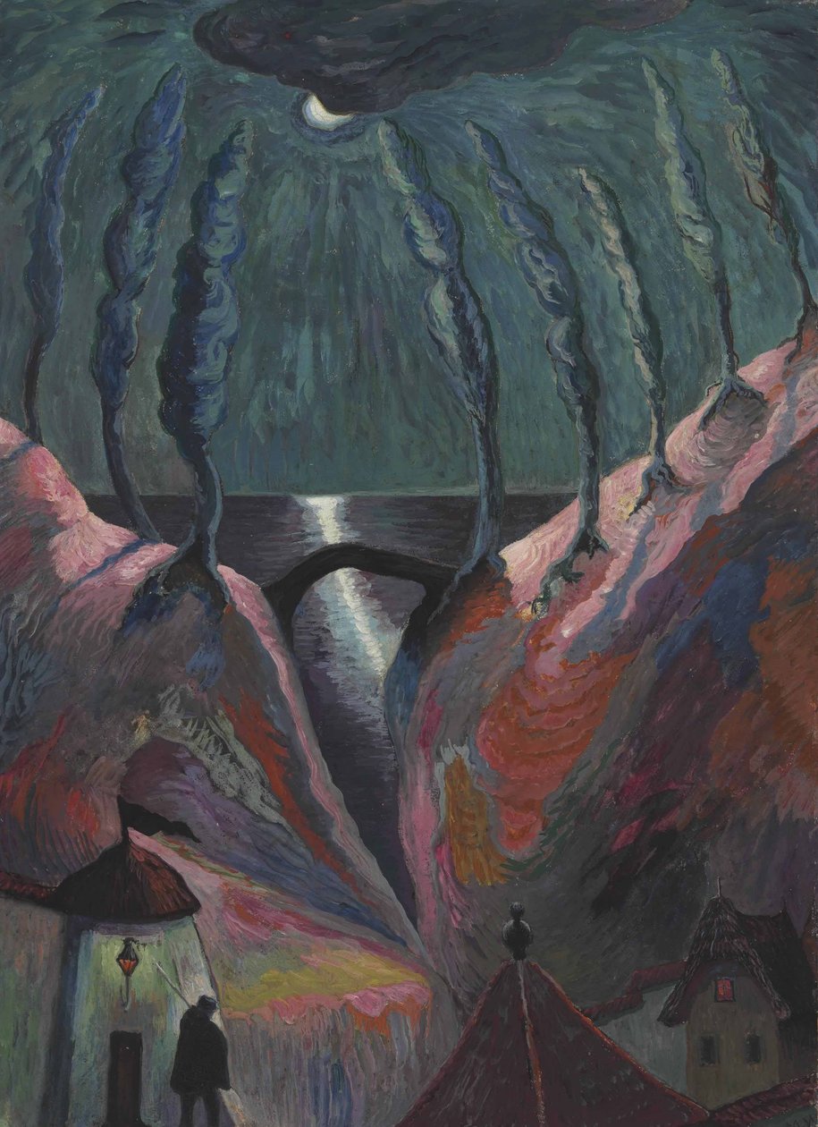 Fantastik Gece, 1917. by Marianne von Werefkin