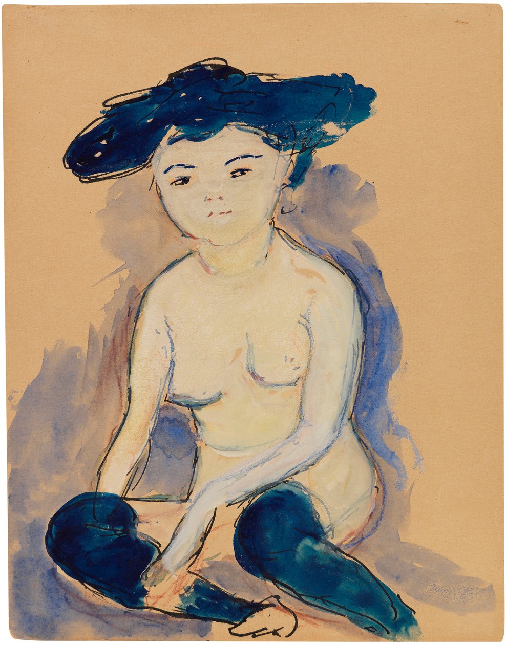 Helene, modaya uygun Japon saç stiliyle, 1909. by Marianne von Werefkin