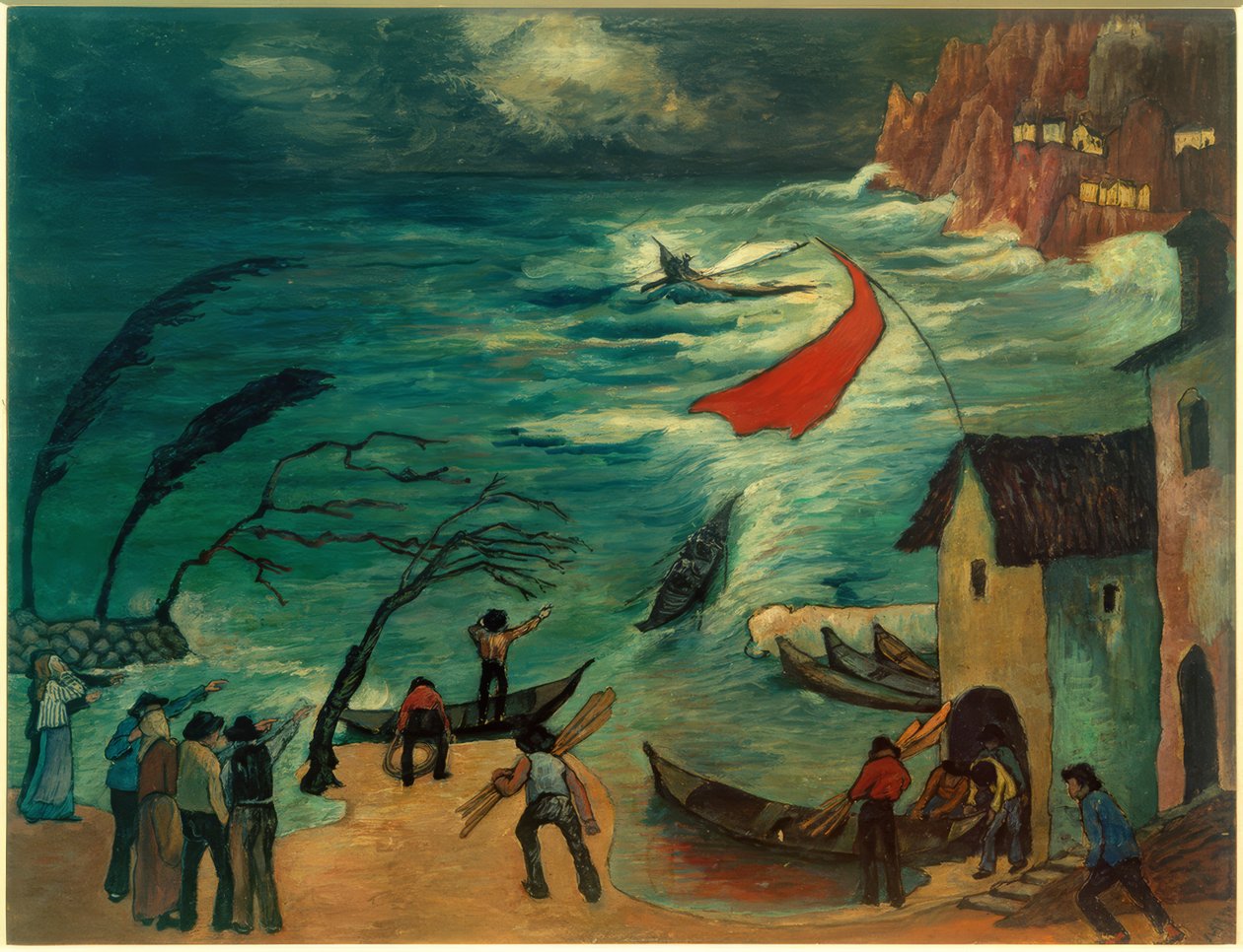 Balıkçılar fırtınada by Marianne von Werefkin