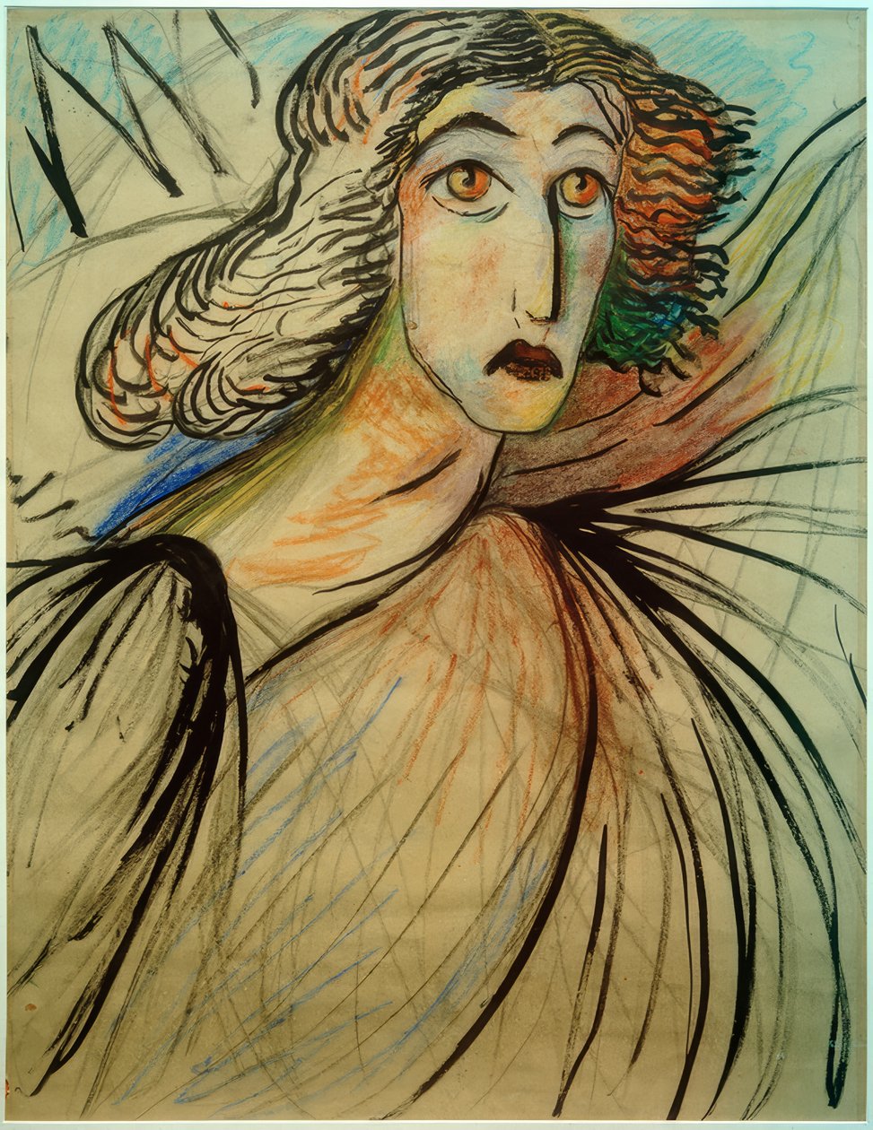 Bir melek olarak otoportre by Marianne von Werefkin