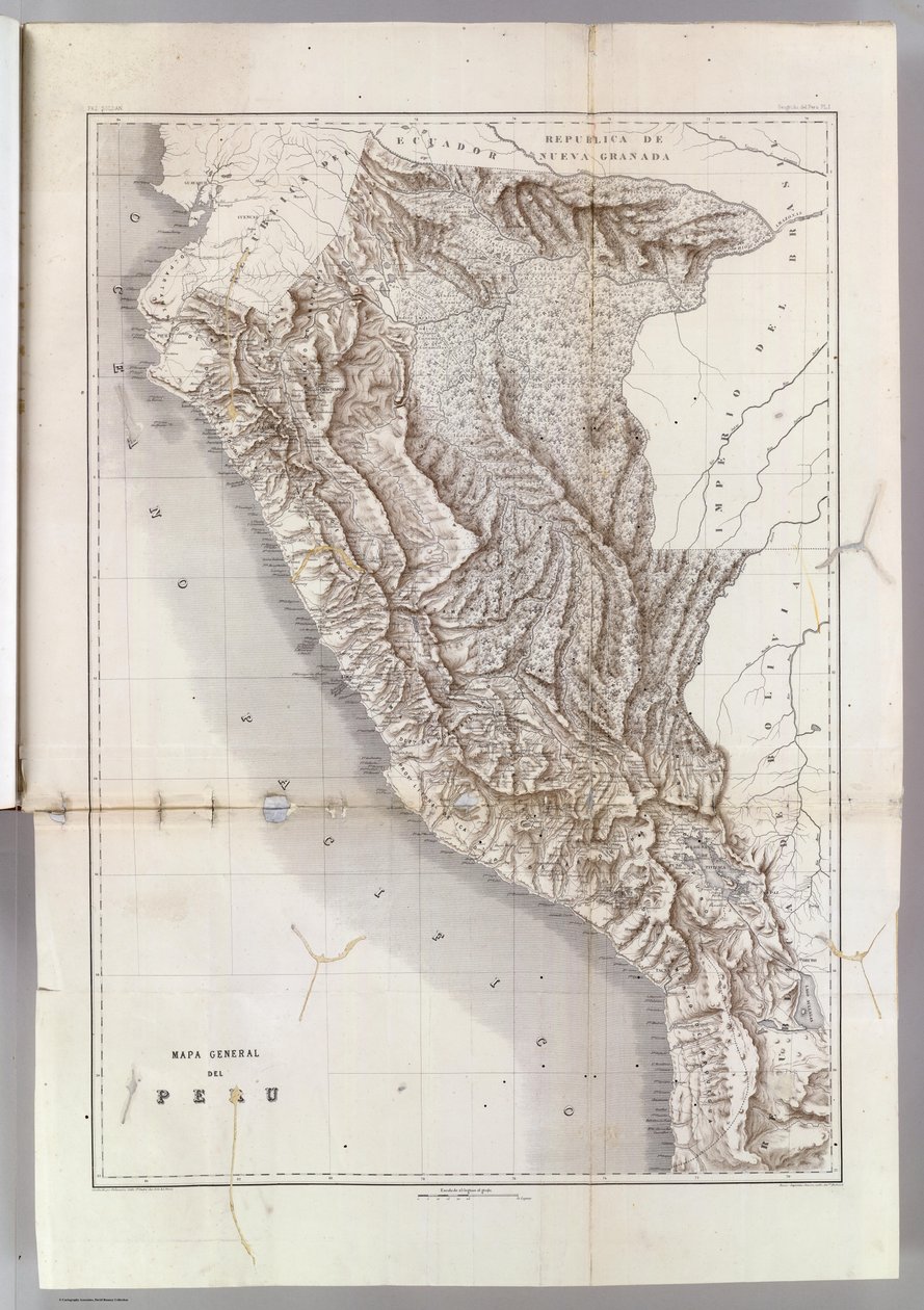 Peru Genel Haritası, 1865 by Mariano Felipe Paz Soldan
