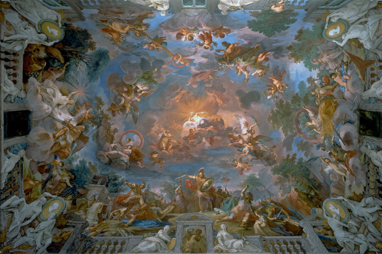 Camillus, Brenno ve Zafer Alegorileri ile anlaşmayı bozuyor, Giriş Salonunun Tavanı, Galleria Borghese by Mariano Rossi