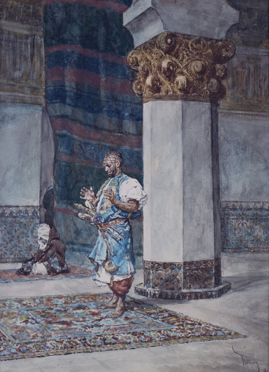 Camide namaz kılan tüccar by Mariano Fortuny y Marsal