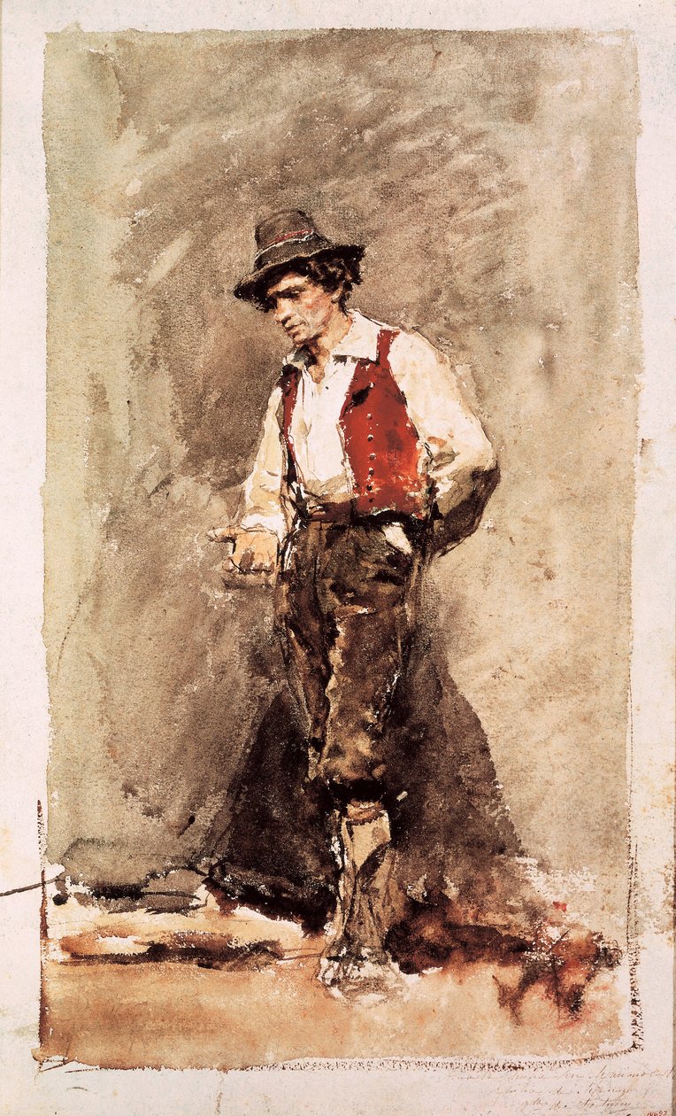 Calabria. Mariano Fortuny (1838-1874) tarafından suluboya. 1868. Barselona. Katalonya Ulusal Sanat Müzesi. by Mariano Fortuny y Marsal