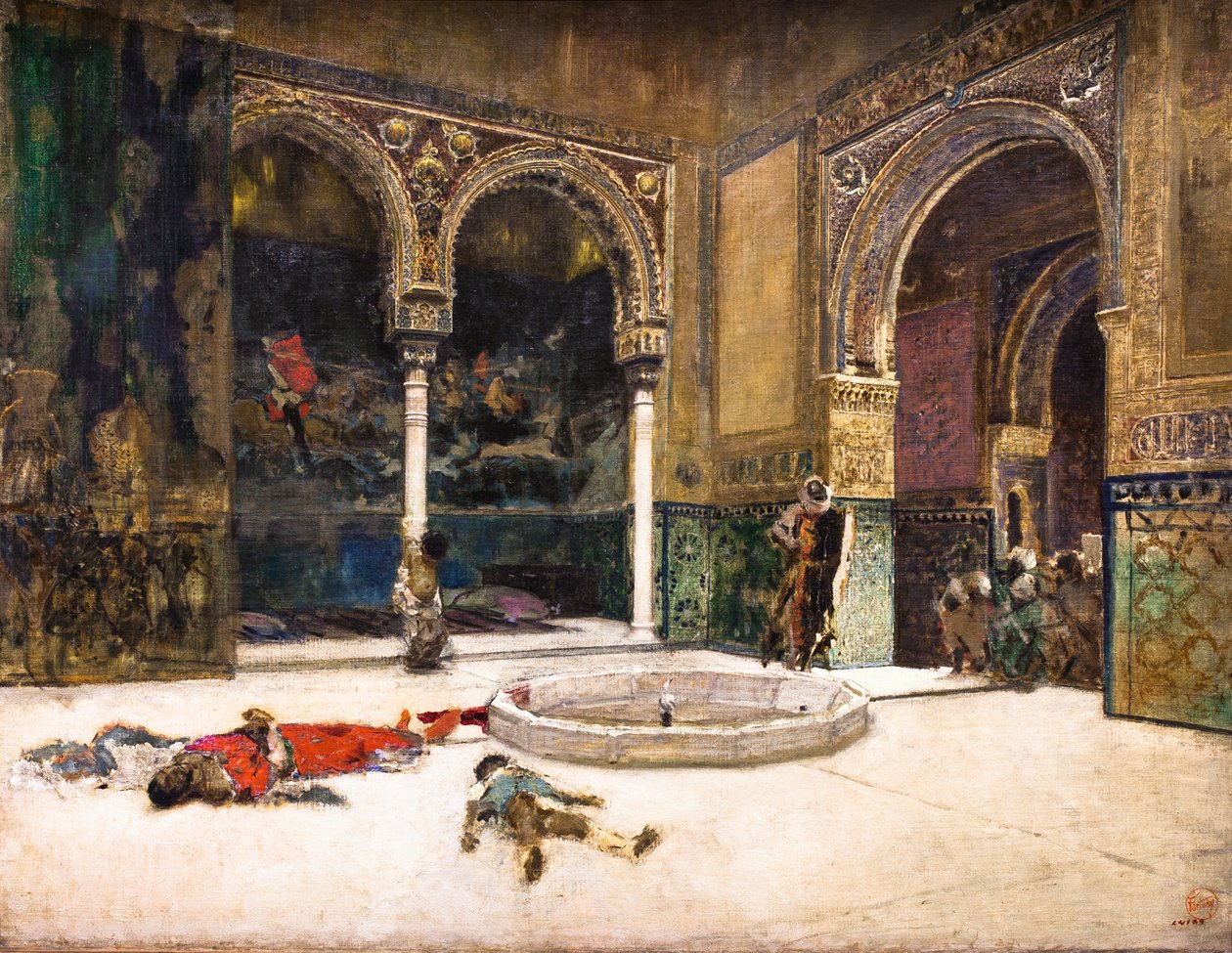 Abencerage Katliamı, 1870 civarı (Tuval üzerine yağlıboya) by Mariano Fortuny