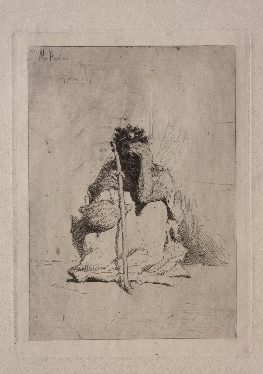 Oturan Dilenci. by Mariano José María Bernardo Fortuny y Carbó