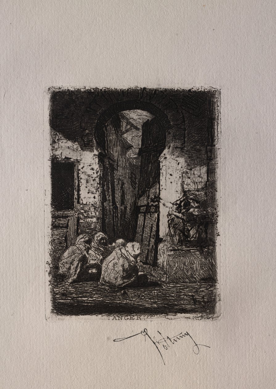 Tanca, Oturan Araplar. by Mariano Fortuny y Carbó