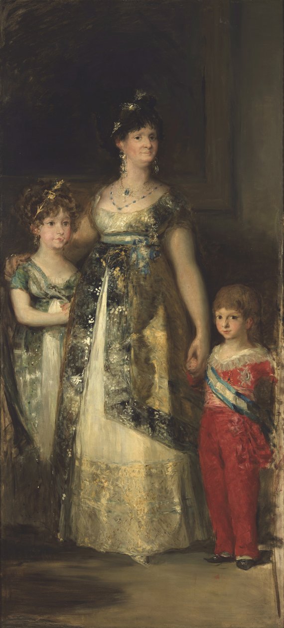 İspanya Kraliçesi ve prensler. Goya'dan kopyala by Mariano Fortuny y Marsal