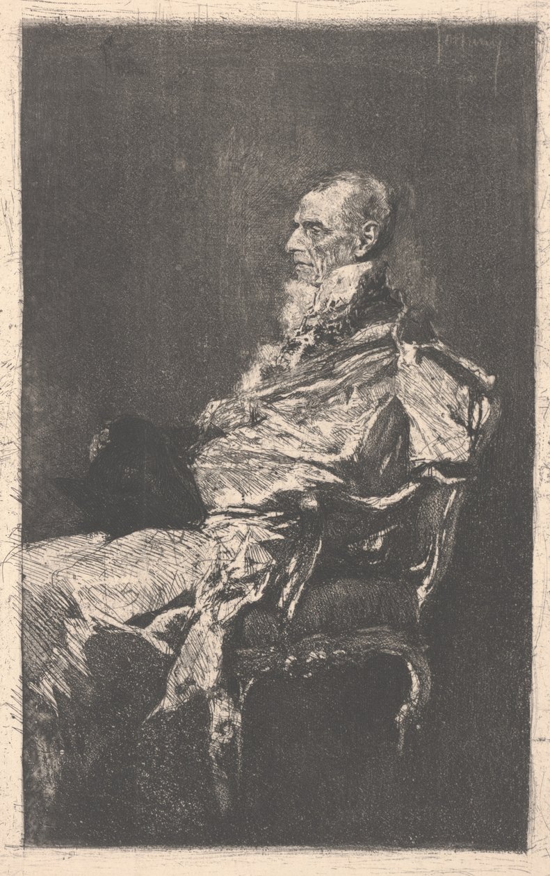 Diplomat (su ve gravür) by Mariano José María Bernardo Fortuny y Carbó