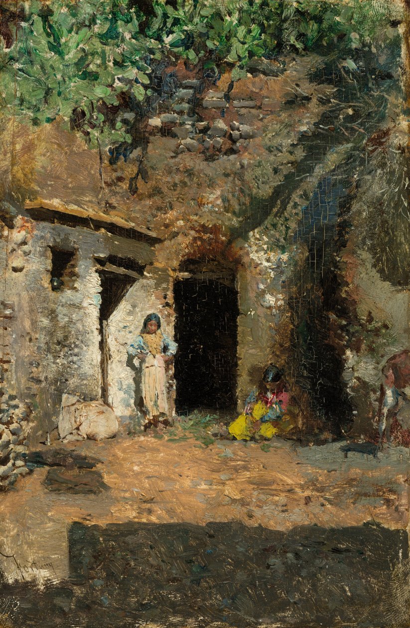 Çingene Mağaraları, Granada, c. 1871. by Mariano José María Bernardo Fortuny y Carbó