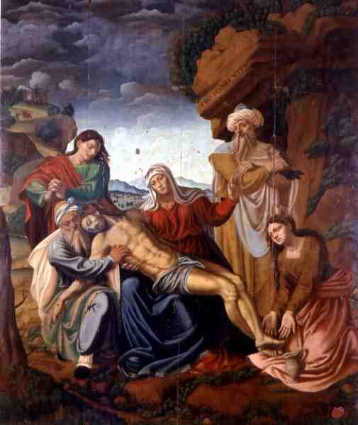 Dönüştürülen Pieta (panelde yağ) by Mariano Riccio