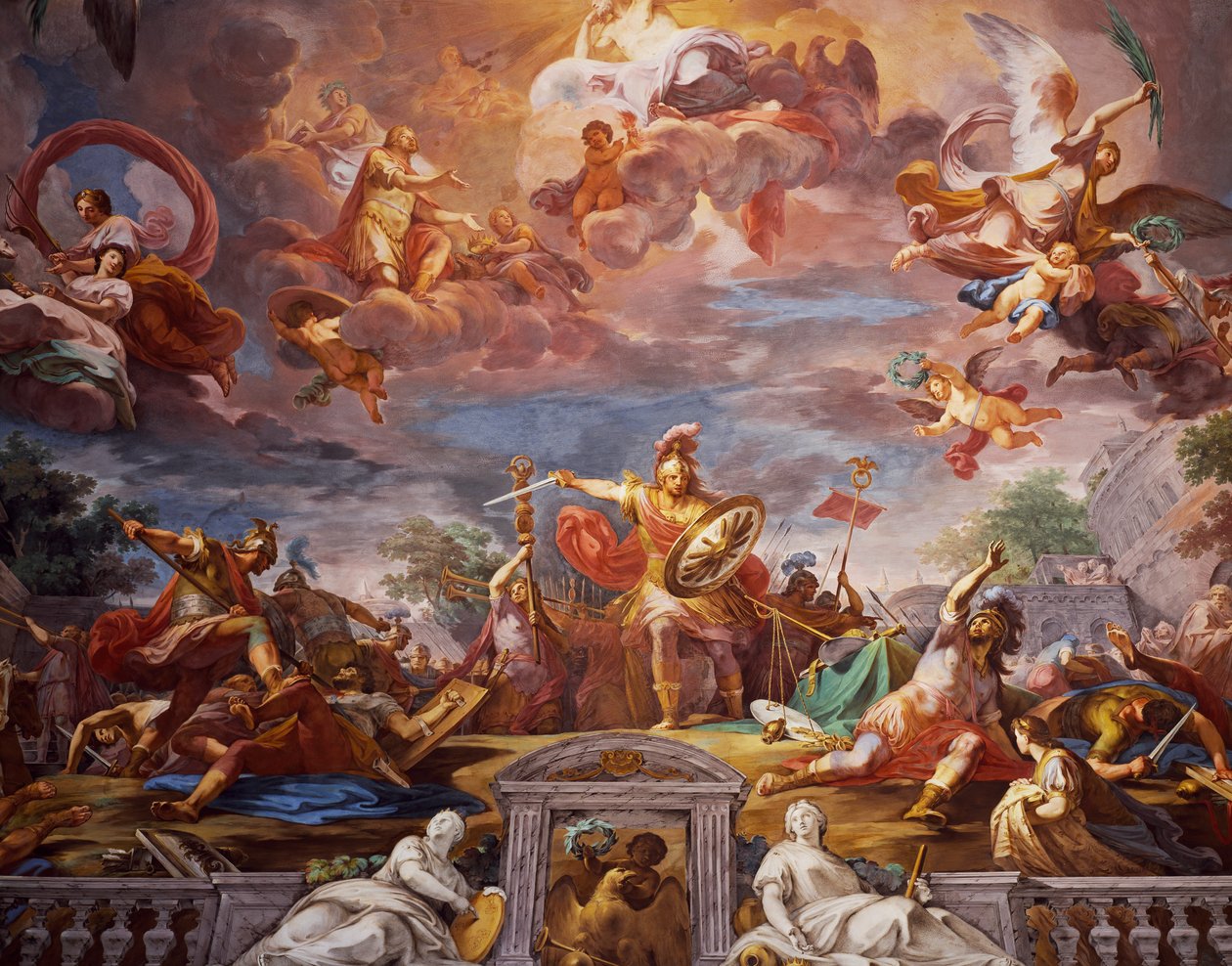 Marcus Furius Camillus, Galyalılarla anlaşmayı bozuyor, Giriş Salonu, Galleria Borghese (fresk) by Mariano Rossi