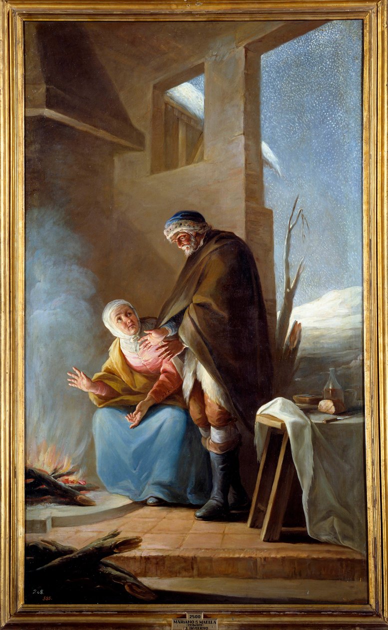Kış mevsimi. Resim Mariano Maella (1739 - 1819) Ec. Esp. by Mariano Salvador de Maella