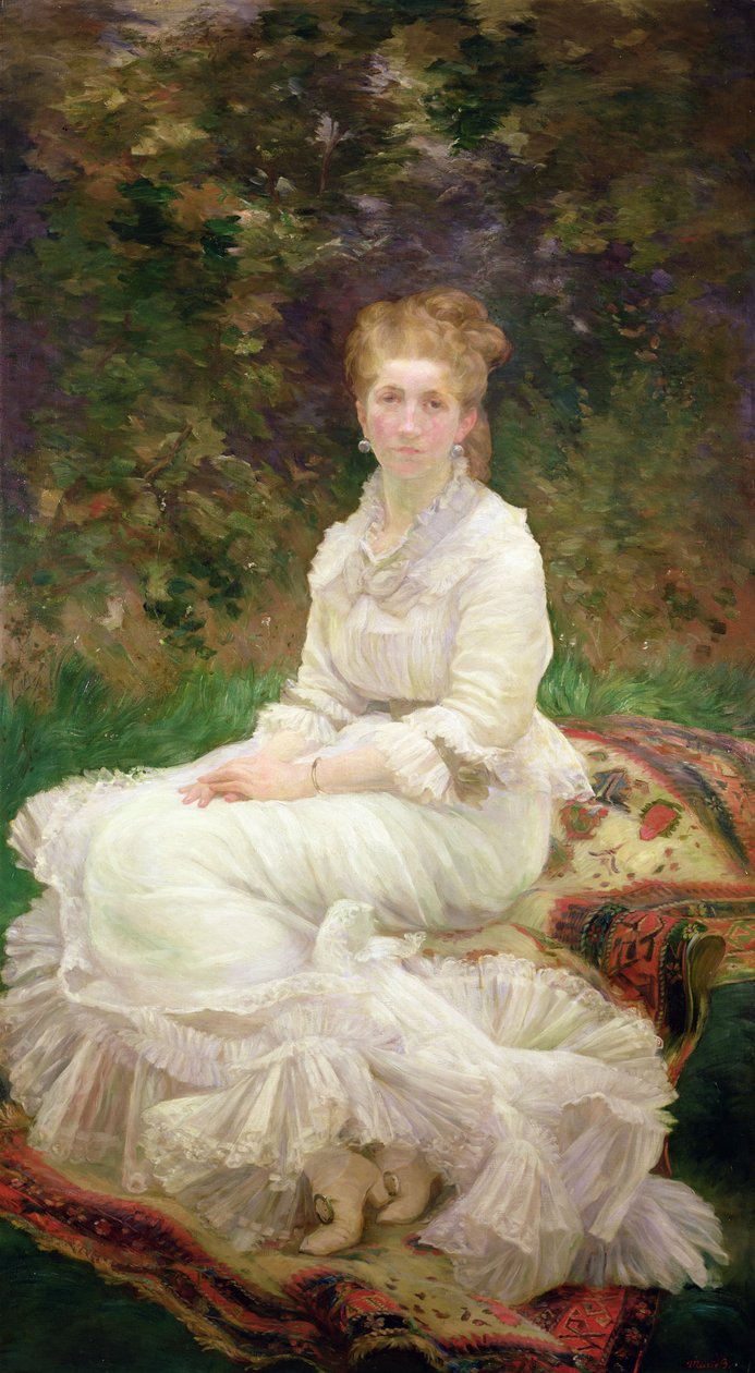 Beyazlı Kadın, 1880 dolayları by Marie Bracquemond