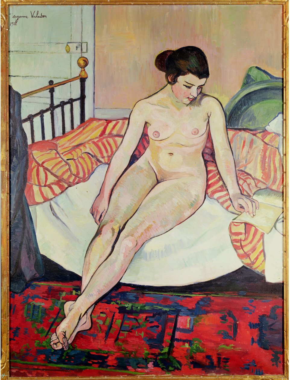 Çizgili Battaniyeli Çıplak, 1922 by Marie Clementine (Suzanne) Valadon