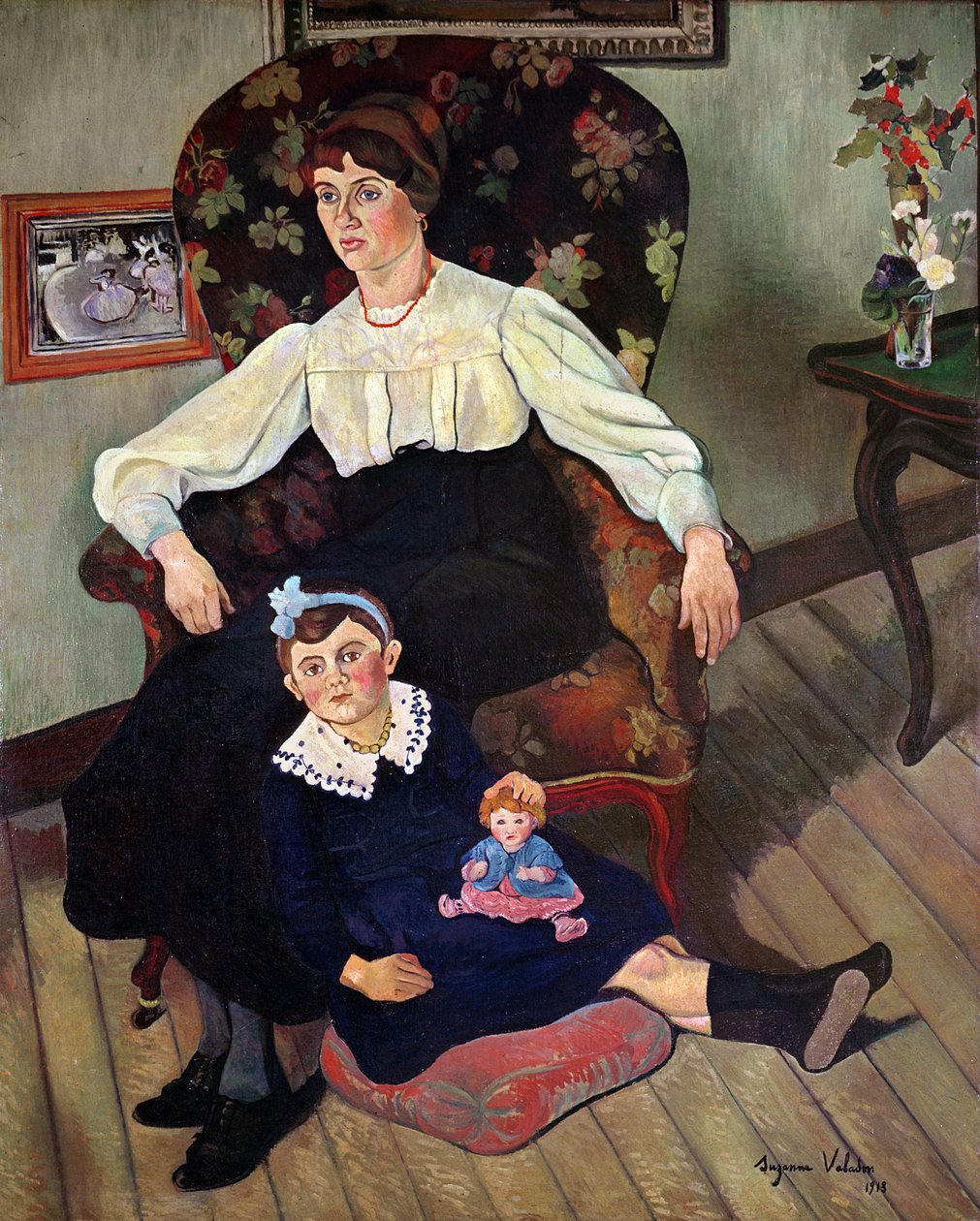 Marie Coca ve Kızının Portresi, 1913 by Marie Clementine (Suzanne) Valadon