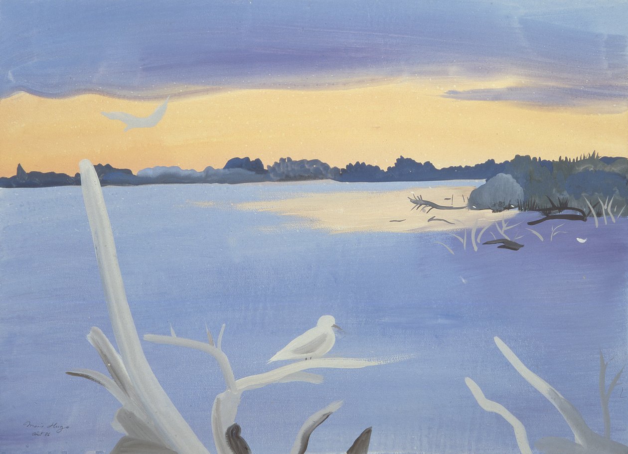 Le Rhone au Gabian, 1987 by Marie Hugo