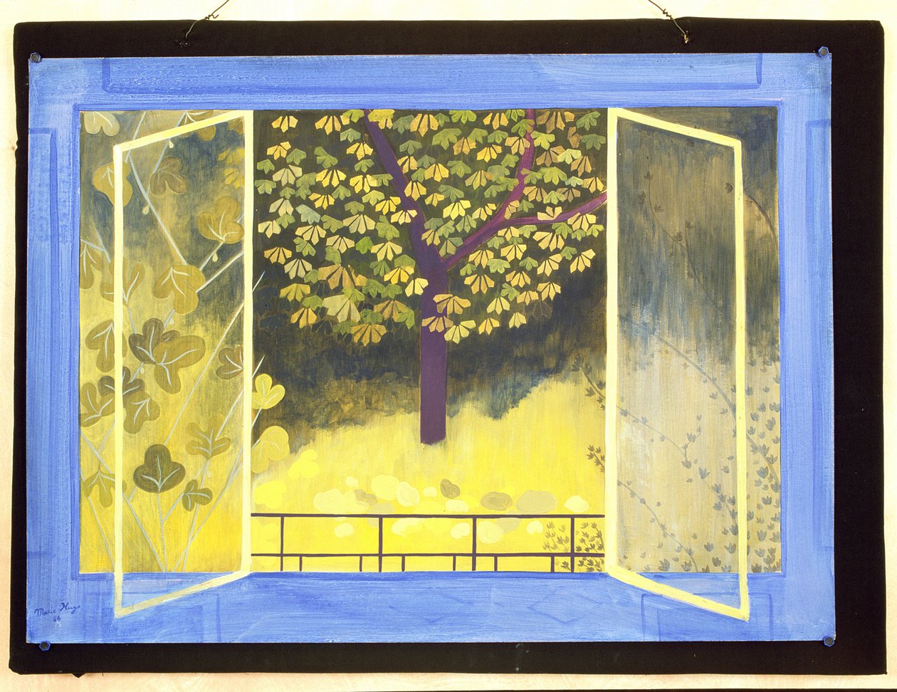 Kestane Ağacı, 1987 (gemide akrilik) by Marie Hugo