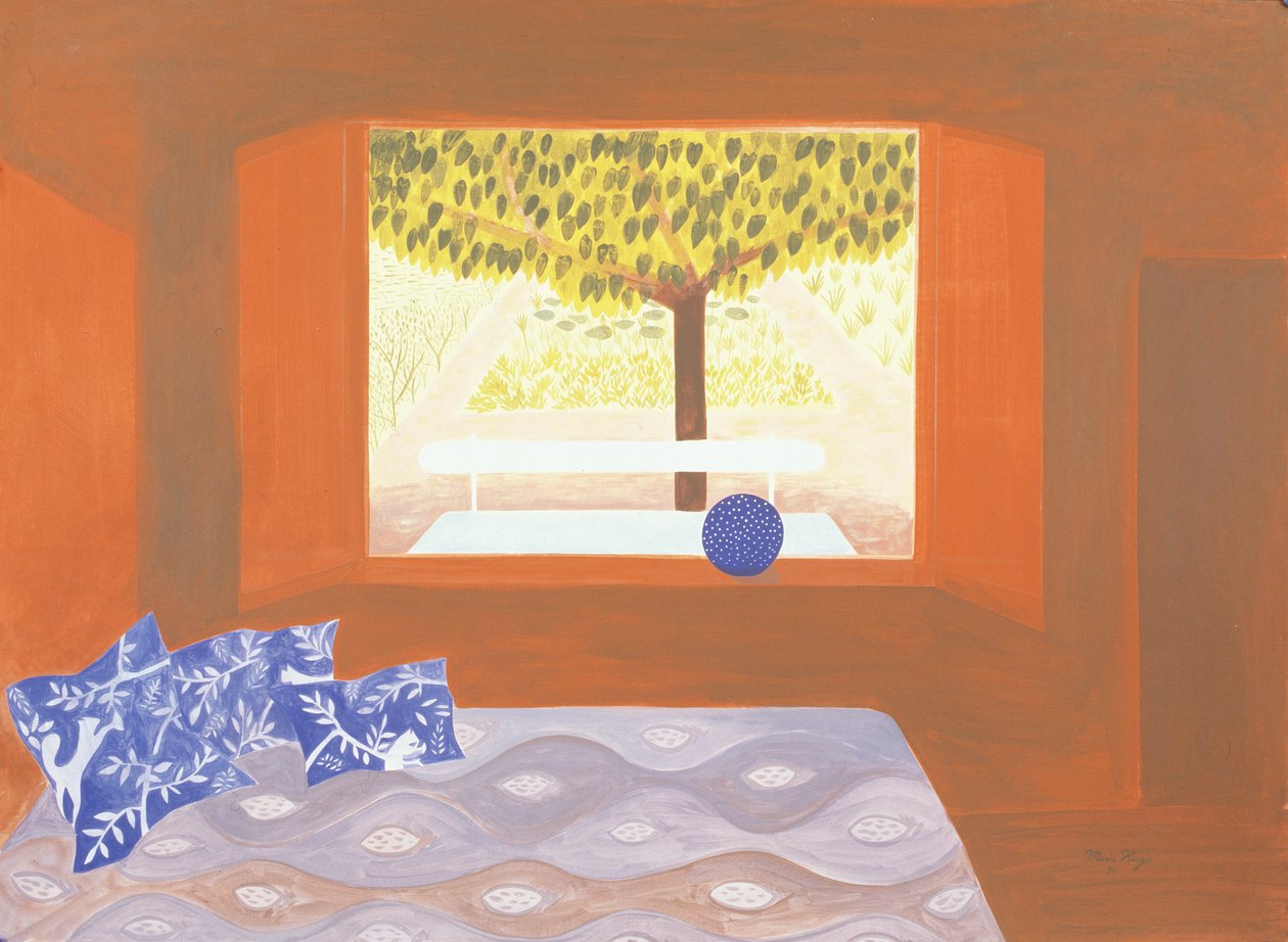 Stüdyo Penceresi, 1987 (gemide akrilik) by Marie Hugo