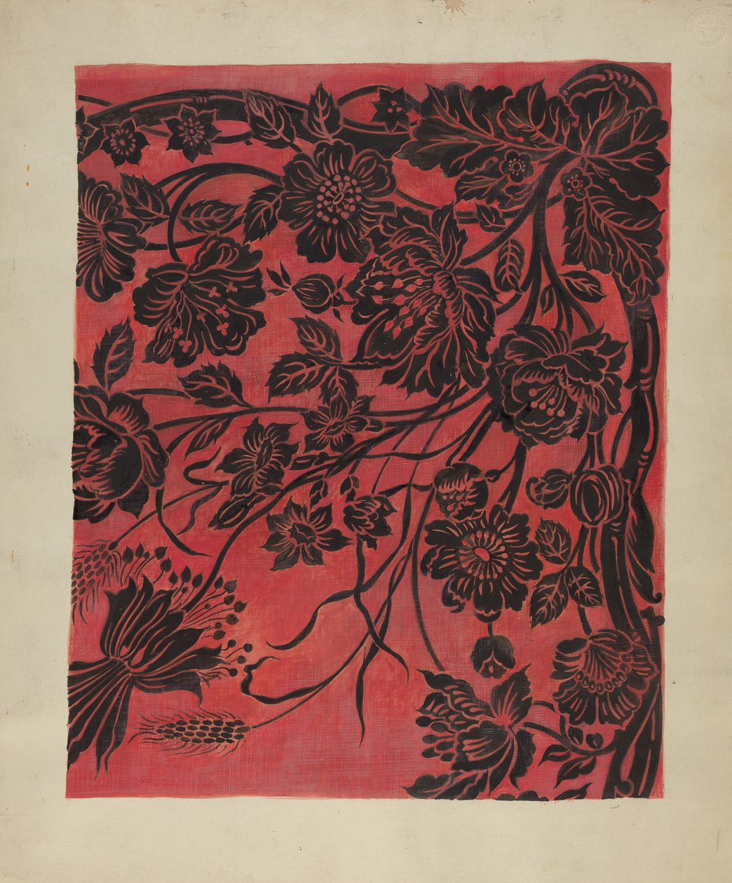 Şablonlu Masa Örtüsü, c. 1942. by Marie Alain