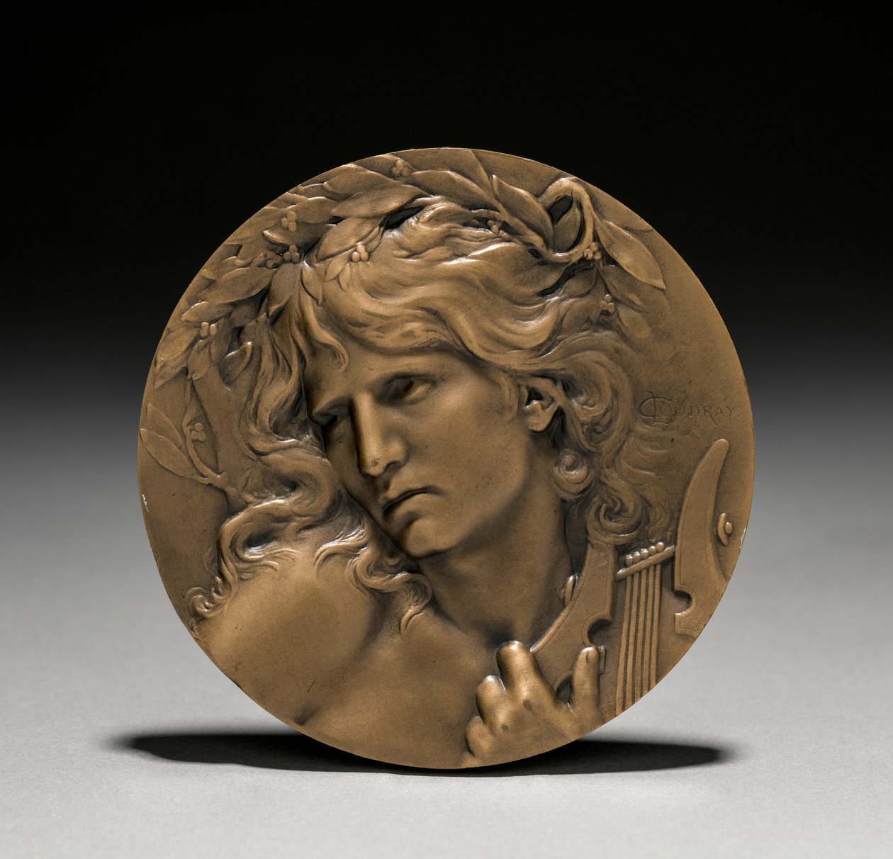 Fransız Hükümeti tarafından Loïe Fuller'a Verilen Madalya: Yeraltı Dünyasının Girişinde Orpheus (ön yüzde) by Marie Alexandre Lucien Coudray