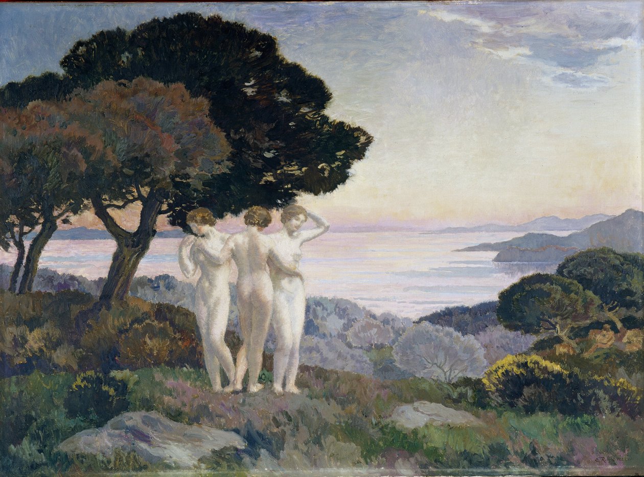 Üç Güzeller Tablosu Emile rene Menard (1861-1930) 20. yüzyıl Zorunlu söz: Koleksiyon vakfı de Provence, Marsilya