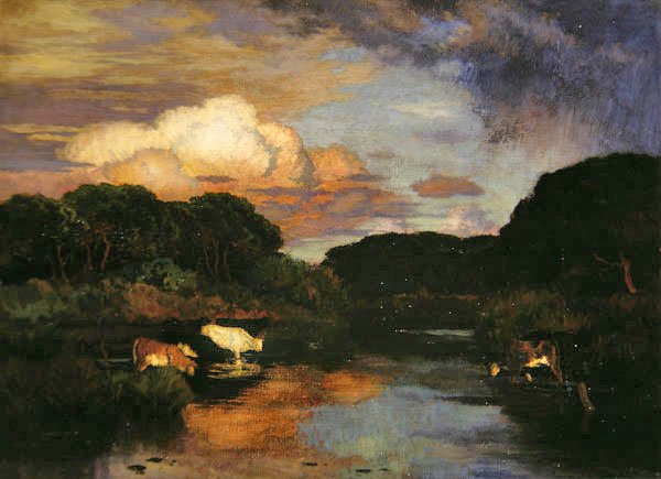 Ford, c.1910 (tuval üzerine yağlı boya) by Marie Auguste Emile Rene Menard