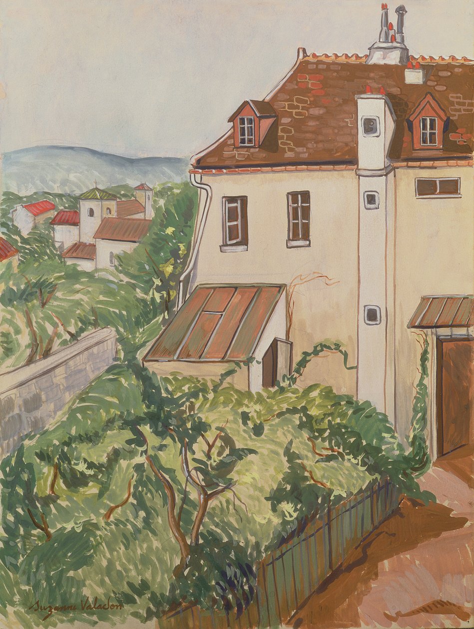 Bahçe Manzarası (kağıda wc ve kalem) by Marie Clementine (Suzanne) Valadon