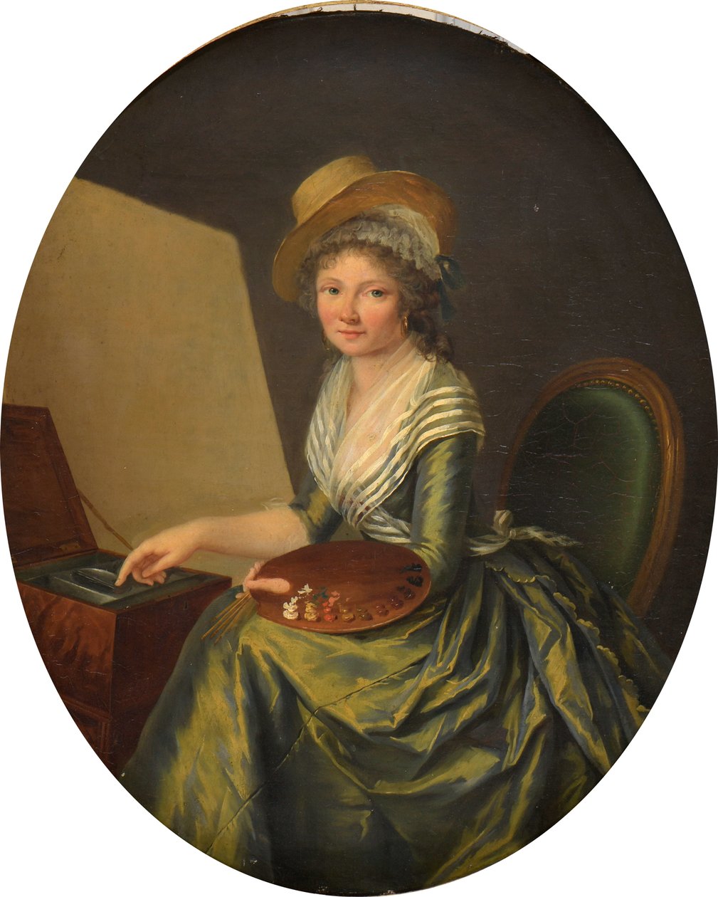 Şövale ile Otoportre. by Marie Elisabeth Lemoine